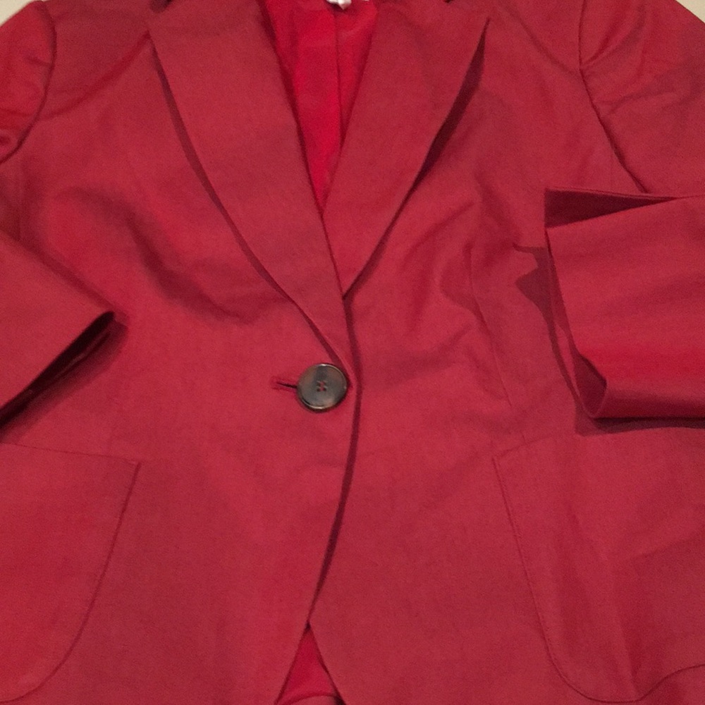 Talbots Dusky Red Single Button Blazer - image 2